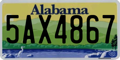AL license plate 5AX4867
