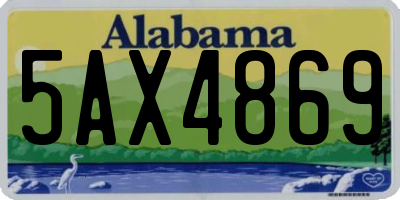 AL license plate 5AX4869