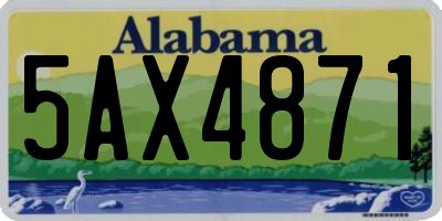 AL license plate 5AX4871