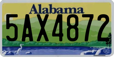 AL license plate 5AX4872