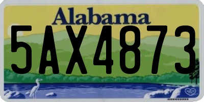 AL license plate 5AX4873
