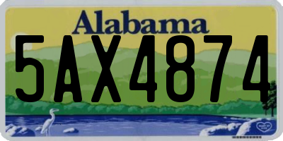 AL license plate 5AX4874
