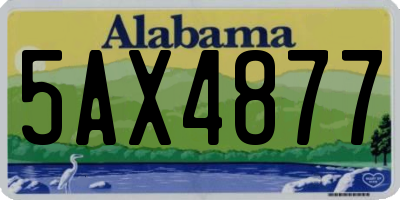 AL license plate 5AX4877