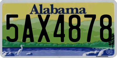 AL license plate 5AX4878