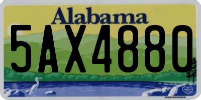 AL license plate 5AX4880