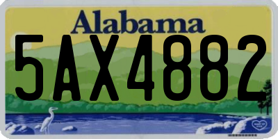 AL license plate 5AX4882