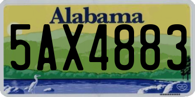 AL license plate 5AX4883