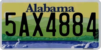 AL license plate 5AX4884