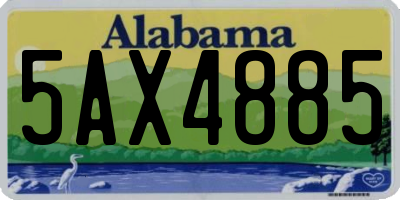 AL license plate 5AX4885