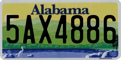 AL license plate 5AX4886