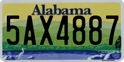 AL license plate 5AX4887