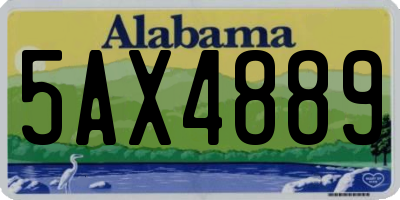 AL license plate 5AX4889