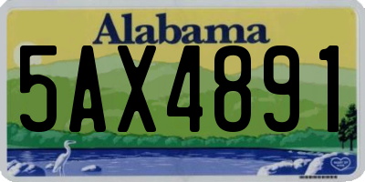 AL license plate 5AX4891