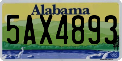 AL license plate 5AX4893