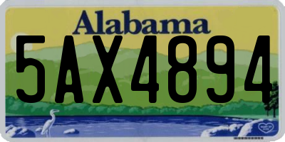 AL license plate 5AX4894