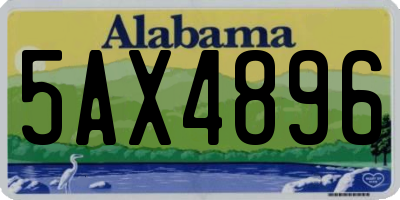 AL license plate 5AX4896
