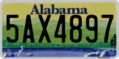 AL license plate 5AX4897