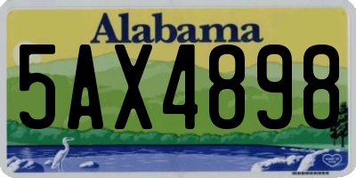 AL license plate 5AX4898