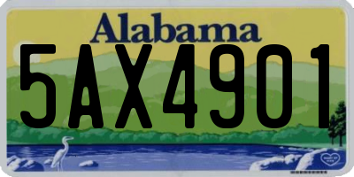 AL license plate 5AX4901