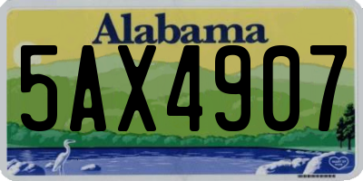 AL license plate 5AX4907