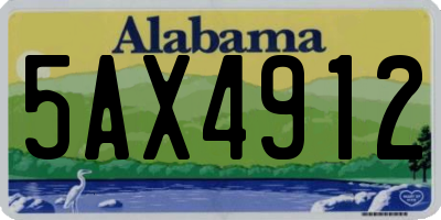 AL license plate 5AX4912