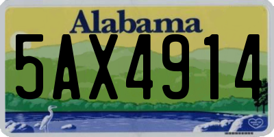 AL license plate 5AX4914