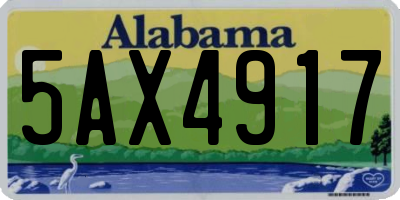 AL license plate 5AX4917