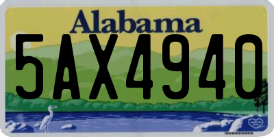 AL license plate 5AX4940