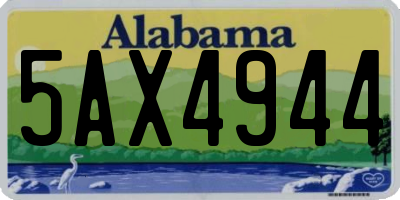 AL license plate 5AX4944