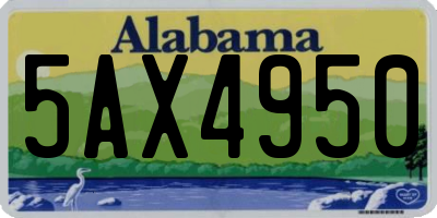 AL license plate 5AX4950
