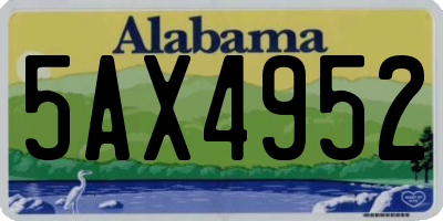 AL license plate 5AX4952