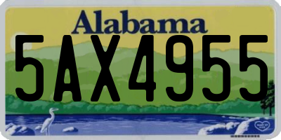 AL license plate 5AX4955