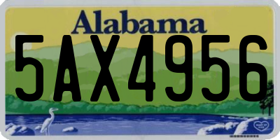 AL license plate 5AX4956