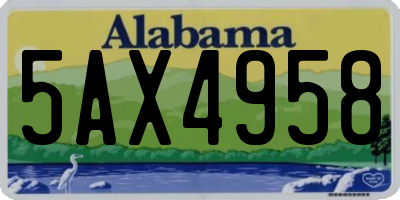 AL license plate 5AX4958