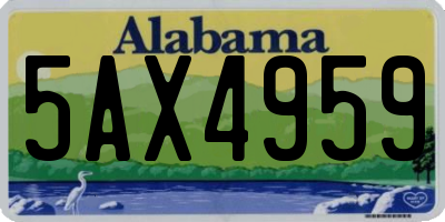AL license plate 5AX4959
