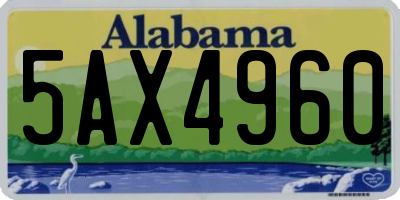 AL license plate 5AX4960
