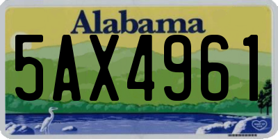 AL license plate 5AX4961