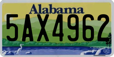 AL license plate 5AX4962