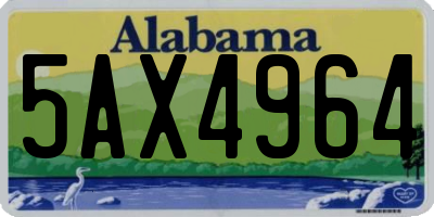 AL license plate 5AX4964