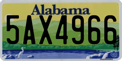AL license plate 5AX4966