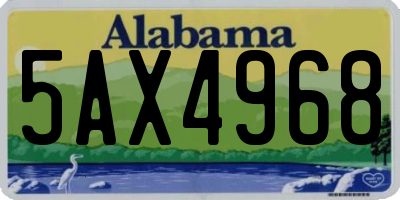 AL license plate 5AX4968