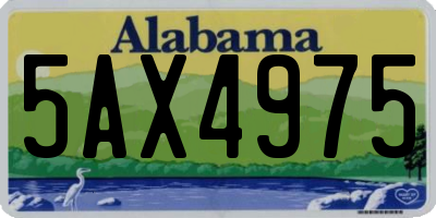 AL license plate 5AX4975