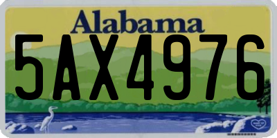AL license plate 5AX4976