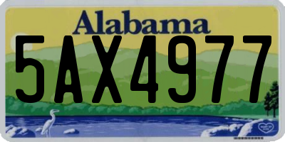 AL license plate 5AX4977