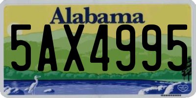 AL license plate 5AX4995