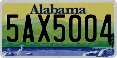 AL license plate 5AX5004