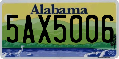 AL license plate 5AX5006
