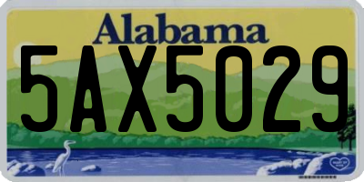 AL license plate 5AX5029