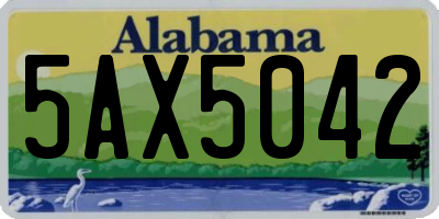 AL license plate 5AX5042