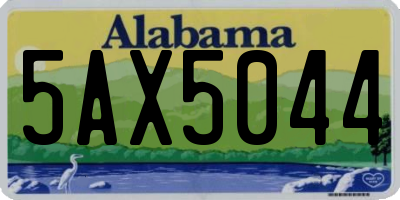 AL license plate 5AX5044